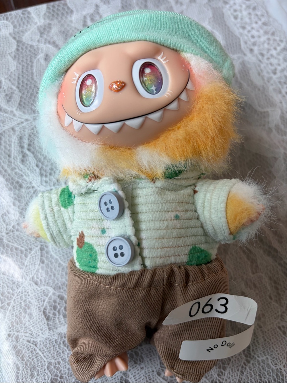 063, 3 Piece Tiffany & CO Logo Outfit for Labubu doll(No Doll)